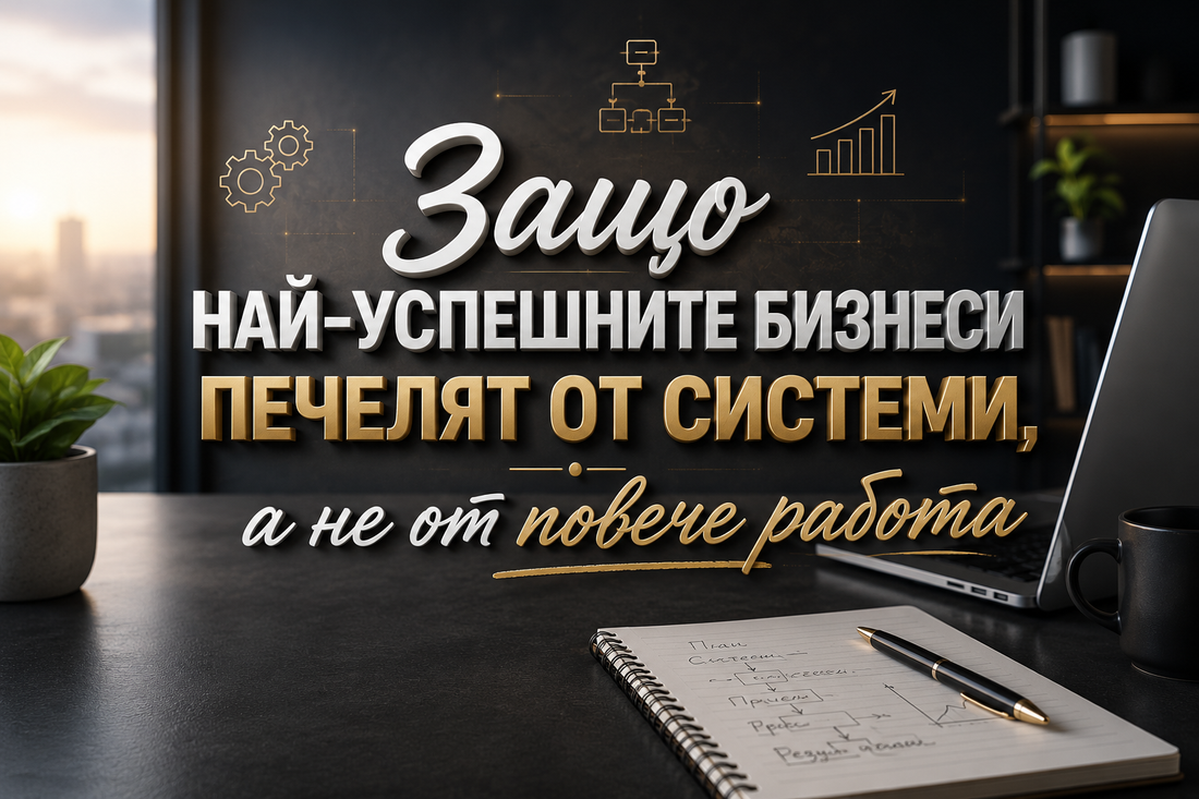 Защо най-успешните бизнеси печелят от системи, а не от повече работа