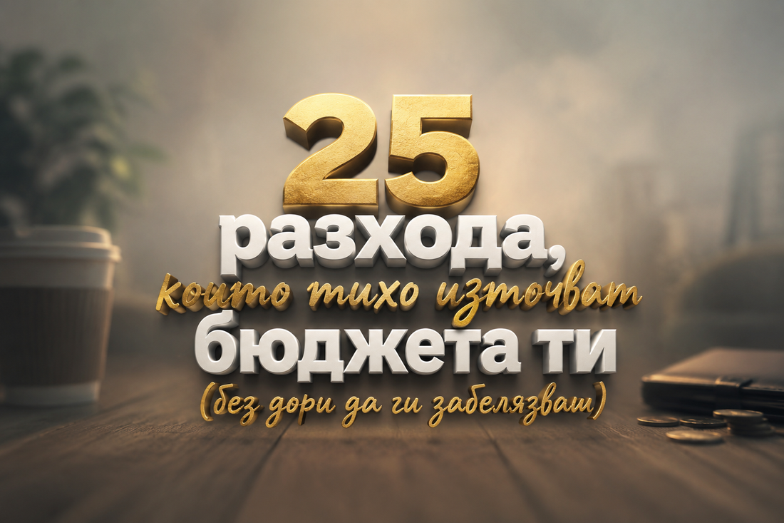 25 разхода, които тихо източват бюджета ти (без дори да ги забелязваш)